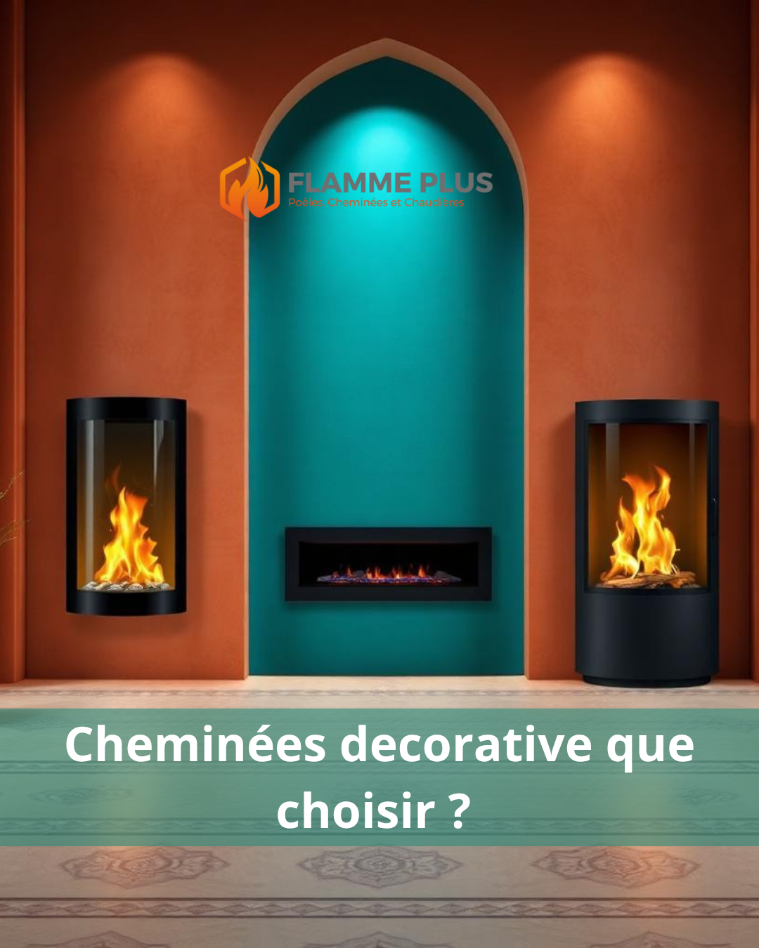 Cheminée decorative, ethanol, électrique, vapeur d'eau