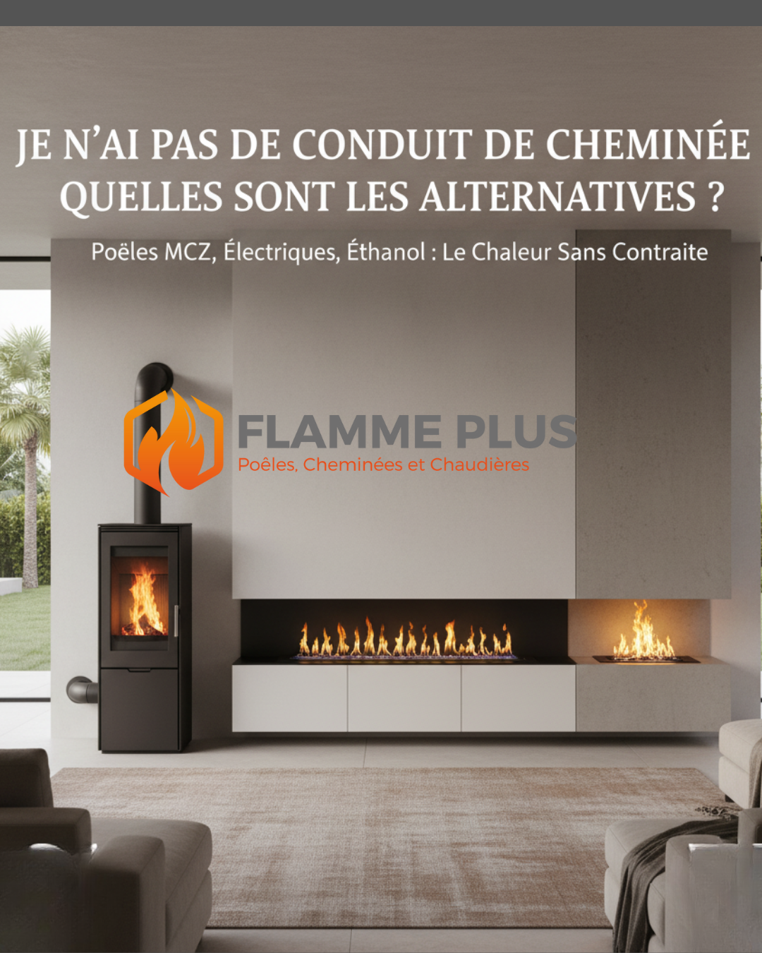 Chauffage sans conduit de cheminée .